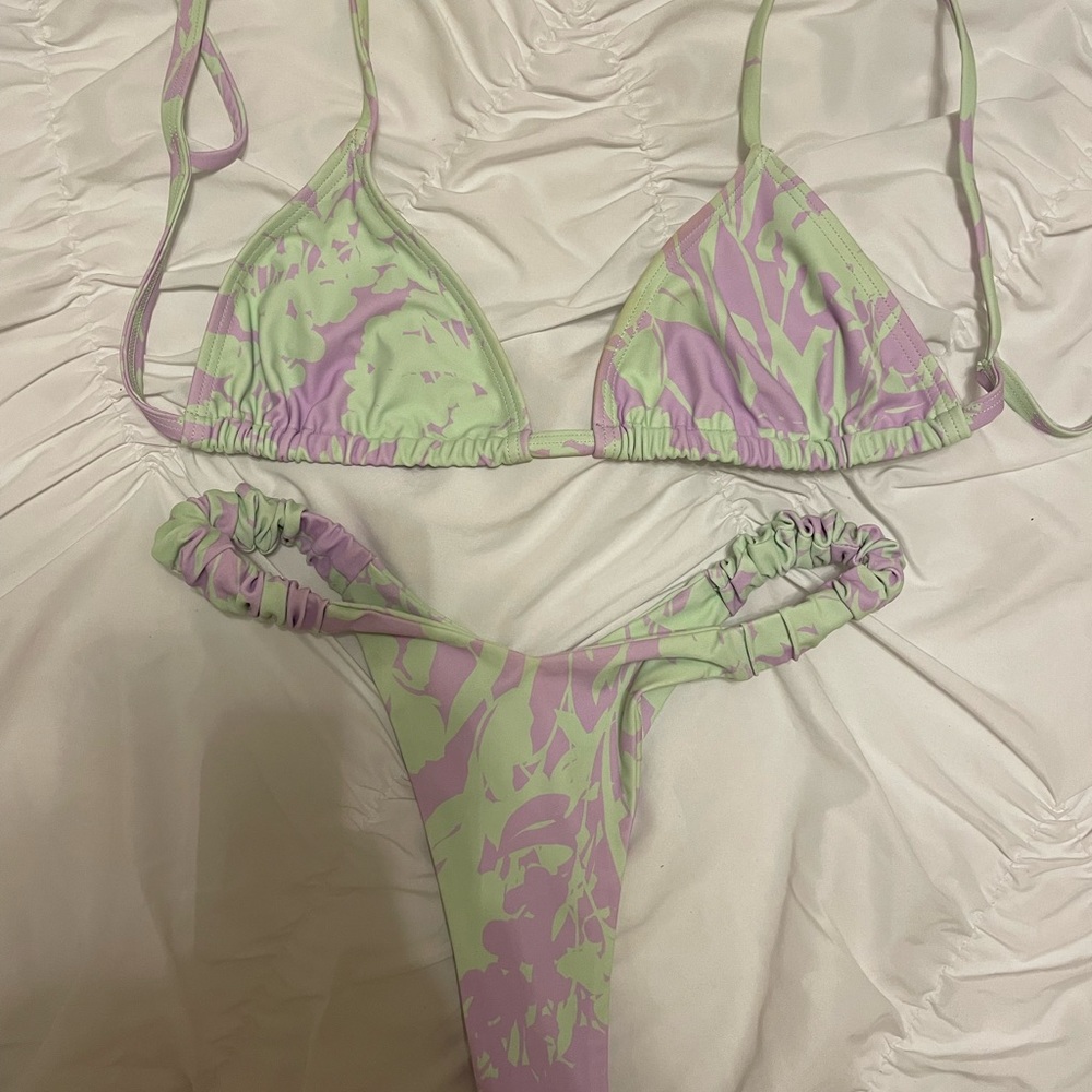 Kulani bikinis green and purple bikini
